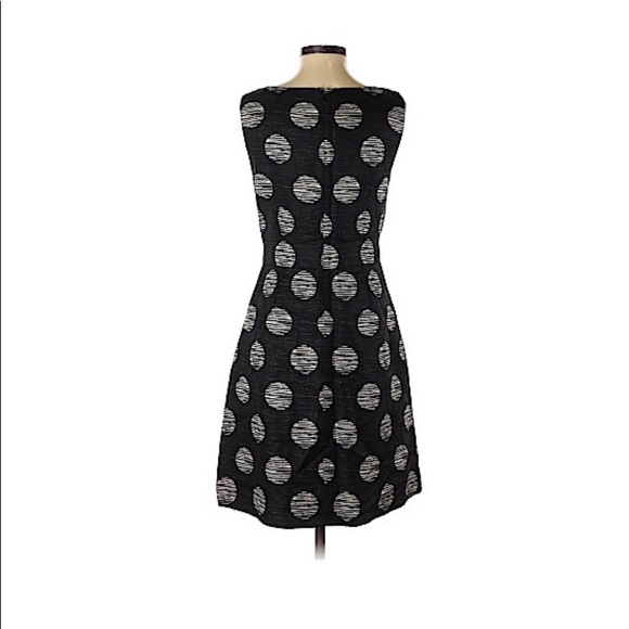 Banana Republic Black Cream Dot A Line Shift Dress - Picture 2 of 12